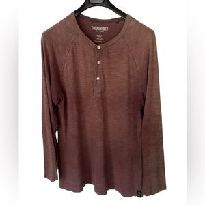 Todd Snyder Men's Brown Henley Shirt